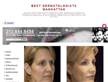 Tablet Screenshot of bestdermatologistsmanhattan.com